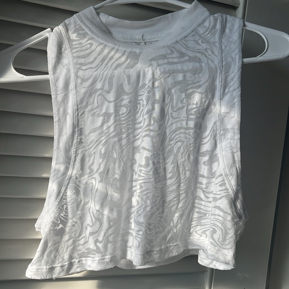 Lululemon all yours cropped tank top- *veil-white